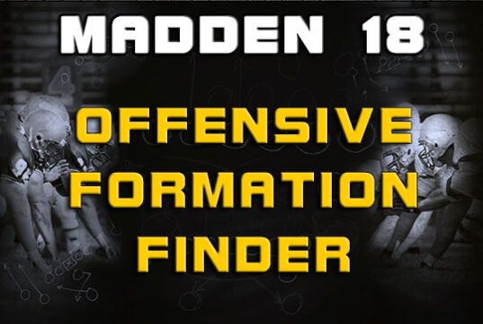 offensive formation finder madden 18